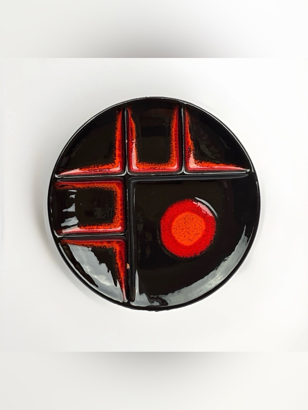 🔥 Vintage 1960s Burkart Keramik Raclette Plate Mid-Century Modern Swiss Ceramic